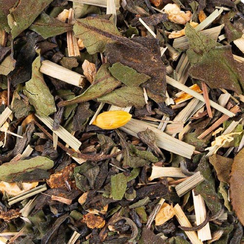 Thé Feu Sacré – thé vert et blanc au gingembre, citron et menthe poivrée – Thévana
