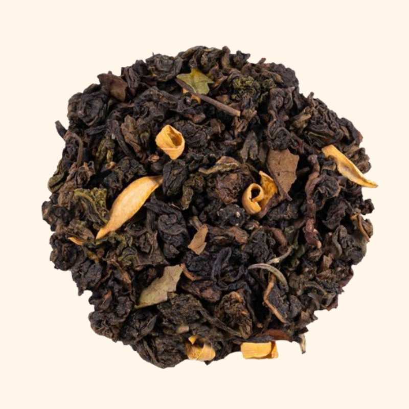 Thé Velours Estival – thé blanc & Oolong à la pêche et fleur d’oranger – Thévana